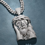 Hip Hop | Jesus Iced Out Pendant With Cuban Link Chain